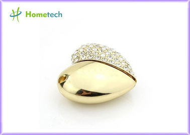 Custom Jewelry Crystal Heart USB Flash Drive