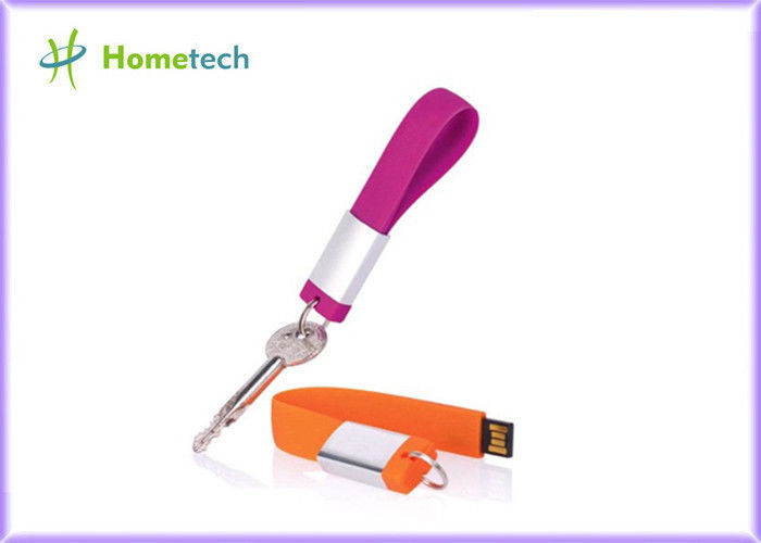 สายรัดข้อมือซิลิโคนกันน้ำ USB 2.0 Memory Stick, แฟลชไดรฟ์ปากกา 4GB 32GB โลโก้ที่กำหนดเอง