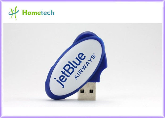 OEM สีน้ำเงินพลาสติก usb แฟลชไดรฟ์หัวแม่มือ 8GB, พลาสติกหน่วยความจำ USB 2.0 พร้อมโลโก้ USB pendrive ที่กำหนดเอง