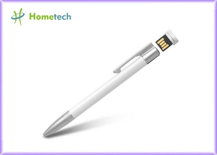 ไดรฟ์ปากกาความเร็วสูงสีดำ / ขาวไดรฟ์ความเร็วสูง 16GB USB 2.0 Customized Mateial โลหะ