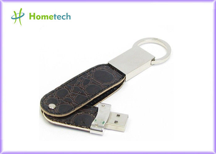 Key Chain Leather USB Flash Disk / Flash Memory Stick Pen Thumb Drive