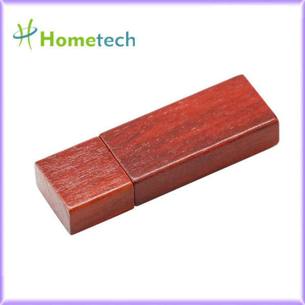 แฟลชไดรฟ์ความเร็วสูงสี่เหลี่ยมผืนผ้า Red Wood USB 3.0 16GB