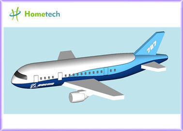 เครื่องบินความเร็วสูง 8GB 787 รูปทรง Custom USB Flash Drive / คีย์ USB 4GB Air Plane