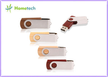 แฟลชไดรฟ์ USB ไม้บิดโลโก้ส่วนบุคคลหมุน 4GB 8GB 8GB 16G Memory Stick
