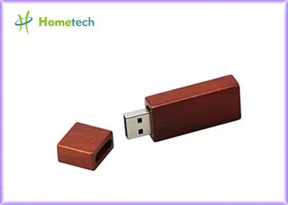แฟลชไดรฟ์ความเร็วสูงสี่เหลี่ยมผืนผ้า Red Wood USB 3.0 16GB