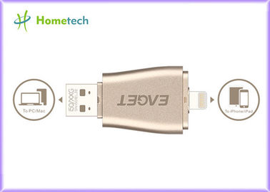 ซื้อ Portable Android OTG USB Flash Drive 128gb 3 In 1 Aluminum For Iphone การผลิตออนไลน์