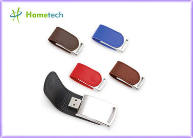 ซื้อ Bulk Promotional Leather USB Flash Disk Drive 4GB 8GB 62mm*27*12mm การผลิตออนไลน์