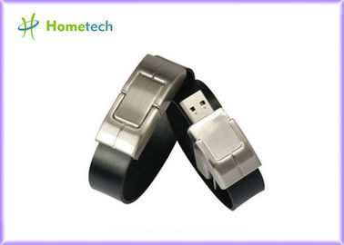 ซื้อ Leather wristband personalized 32gb usb 2.0 flash drive 10-22mb / s Speed การผลิตออนไลน์