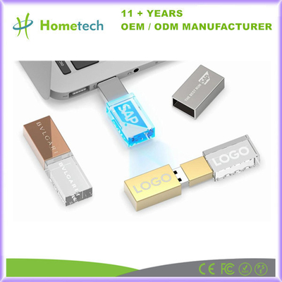 ซื้อ กำหนดเอง 4GB 8GB 16GB คริสตัล USB Stick แกะสลักโลโก้คริสตัล Pendrive การผลิตออนไลน์