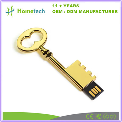 ซื้อ คลาสสิก Key Shape โลหะ Thumb Drive กันน้ํา การเก็บข้อมูล เงิน ทองแดง ชิปเกรด A การผลิตออนไลน์