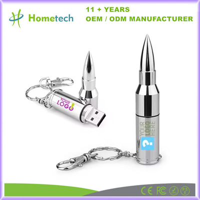 ซื้อ แผ่น USB แบบโลหะทรงกระสุน มีความจุในการเก็บของ 8GB-256GB การผลิตออนไลน์
