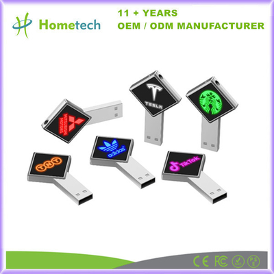 ซื้อ ไลท์อัพ โลโก้ของคุณ ของขวัญโปรโมชั่นที่สมบูรณ์แบบ แผ่น USB แฟลชดริคโลหะ การผลิตออนไลน์