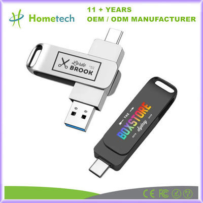 ซื้อ ความเร็วสูง 500 MB/s โลหะ กันน้ํา USB C แฟลช ดริบ กันน้ํา ความจุขนาดใหญ่ การผลิตออนไลน์