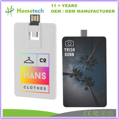 ซื้อ พกพาบัตรเครดิต รูปแบบ USB C แฟลชดริเวอร์ พร้อมกระเป๋าโลหะทนทานสําหรับการเก็บข้อมูลดิจิตอล การผลิตออนไลน์
