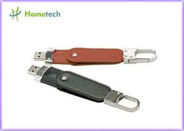 ซื้อ Auto Run หนัง USB Flash Disk พวงกุญแจโลหะ Pendrive Creativo USB 2.0 / USB 3.0 การผลิตออนไลน์