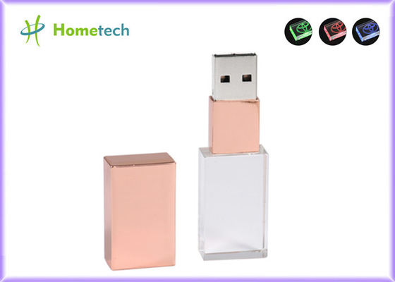 ซื้อ แฟลชไดรฟ์ USB รูปร่างที่กำหนดเองความเร็วสูง USB2.0 / 3.0 โปรโมชั่น LED คริสตัลแฟลชไดรฟ์ USB สำหรับของขวัญทางธุรกิจ การผลิตออนไลน์