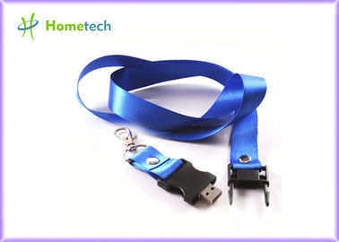 ซื้อ โฆษณา Blue Lanyard USB Stick 16gb แฟลชไดรฟ์หน่วยความจำที่กำหนดเองสำหรับวิศวกร / นักออกแบบ การผลิตออนไลน์