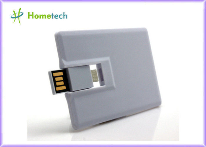 White Plastic Credit Card OTG / Mobile Phone USB Flash Drive 16GB 32GB for Smart Phone
