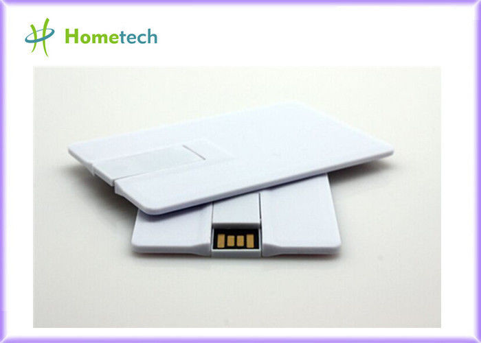 White Plastic Credit Card OTG / Mobile Phone USB Flash Drive 16GB 32GB for Smart Phone