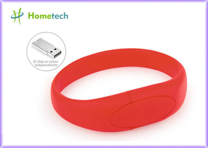 Red Silicone Bracelet Usb Flash Drive Wristband Flash Memory Stick