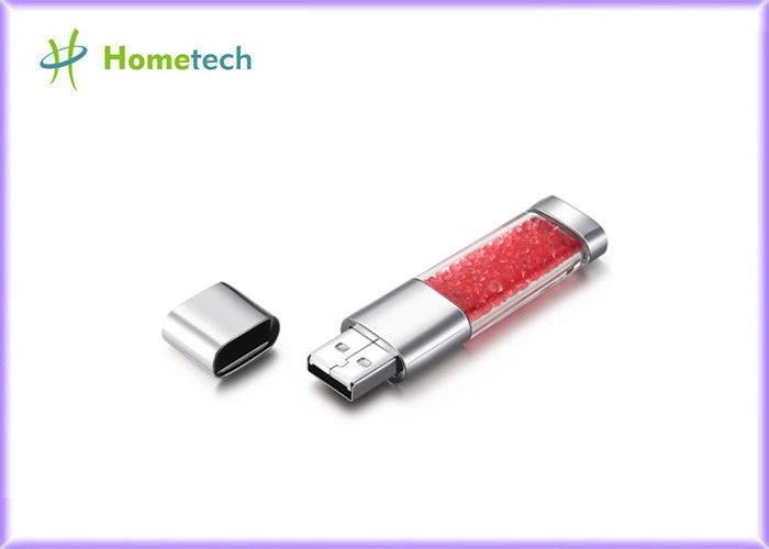 Transparent crystal red decoration screen novelty flash drives Promotional gift