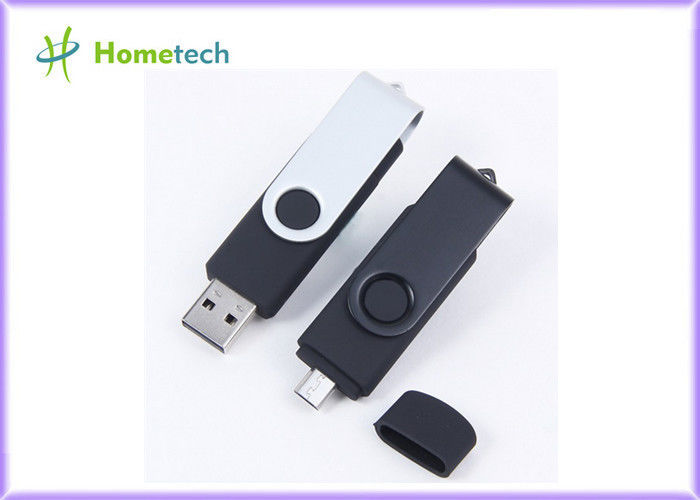 โปรโมชั่นของขวัญดำ 2 in 1 usb flash drive 4gb 8gb 16gb 32gb โทรศัพท์มือถือ usb flash drive 64GB