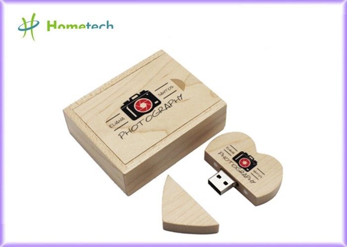 ECO ไม้ USB Flash Memory Stick ปากกา 64GB โลโก้ที่กำหนดเองการพิมพ์สีเต็มรูปแบบกันน้ำ