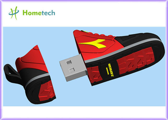 รองเท้าสีแดงรูป 4GB / 8GB แฟลชไดรฟ์ USB ที่กำหนดเองรองเท้ากีฬาคีย์ USB / ไดรฟ์ปากกาที่กำหนดเอง 2GB -8GB