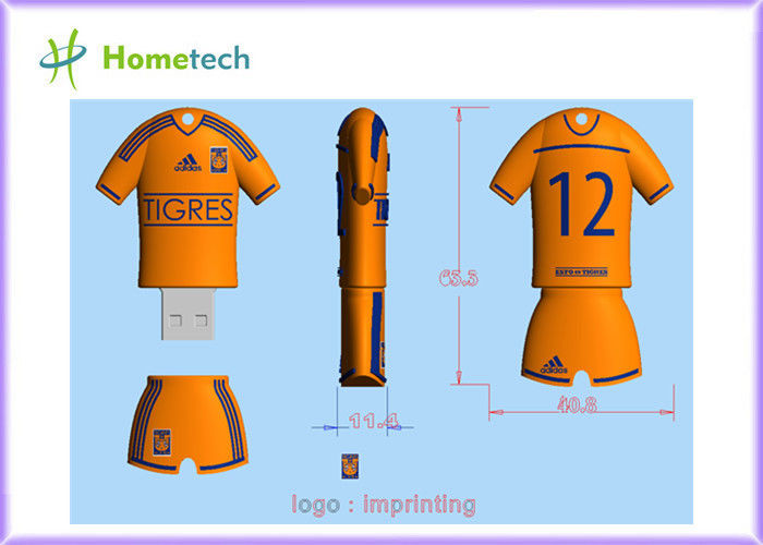 Personalized Customized USB Flash Drive TIGRES football team poolo shirt Cartoon USB memory