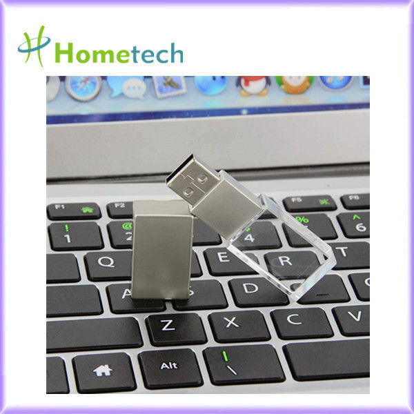 แฟลชไดรฟ์ USB รูปร่างที่กำหนดเองความเร็วสูง USB2.0 / 3.0 โปรโมชั่น LED คริสตัลแฟลชไดรฟ์ USB สำหรับของขวัญทางธุรกิจ