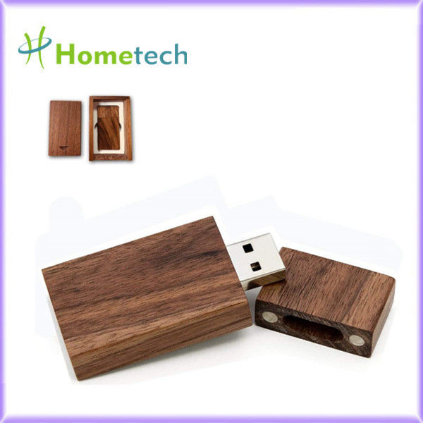 8GB 16GB USB3.0 Walnut Wood Thumb Drive 20MB / S ไดรฟ์ USB Stick Flash Thumb