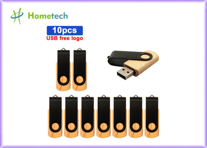 USB 2.0 3.0 โลหะไม้ไผ่ไม้ USB Stick โลโก้ความเร็วสูงปรับแต่งเป็นมิตรกับสิ่งแวดล้อม