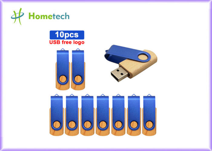 USB 2.0 3.0 โลหะไม้ไผ่ไม้ USB Stick โลโก้ความเร็วสูงปรับแต่งเป็นมิตรกับสิ่งแวดล้อม