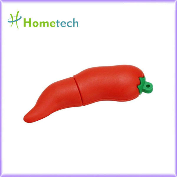 Chili Pepper Shaped PVC 32GB USB Pen Drive สำหรับของขวัญส่งเสริมการขาย