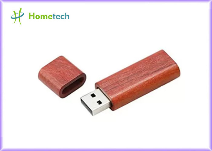 USB 2.0 สี่เหลี่ยมผืนผ้า 256MB 512MB ไม้ธัมบ์ไดรฟ์
