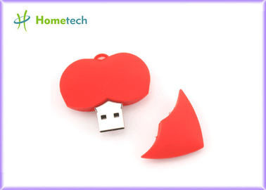 PVC Heart 1GB USB Flash Drive , 2.0 Stick Custom USB Flash Disk