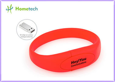 Red Silicone Bracelet Usb Flash Drive Wristband Flash Memory Stick