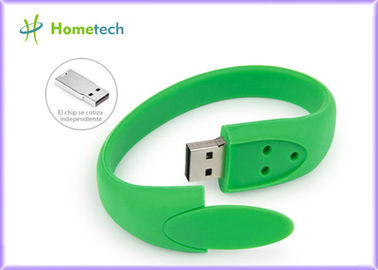 Green Silicon Wristband Bracelet Usb Flash Drive 512MB 1GB  2.0 Pen Drive