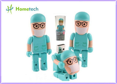 Plastic Doctor Usb Flash Drive / Memory Usb Stick For PC , 8GB/16GB/32GB/64GB