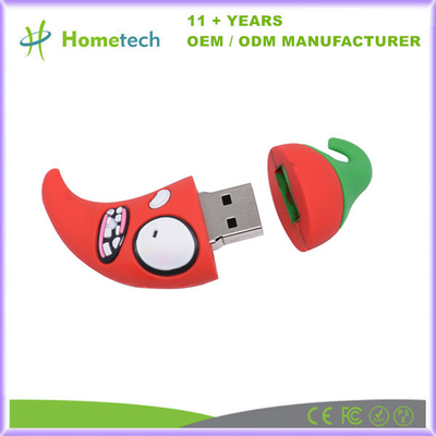 การ์ตูน Hot Pepper/Fruit Model Cute Customized USB Flash Drive 8GB 16GB 32GB พีวีซี เพน ดราฟ