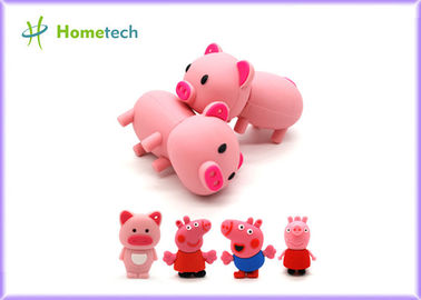 แฮปปี้บิ๊กแฟมิลี่สีชมพูหมูแฟลชไดรฟ์ Usb แบบกำหนดเอง, คีย์ Usb แบบกำหนดเองรูปแฟลชไดรฟ์ USB รูปพีวีซี 4gb 8g