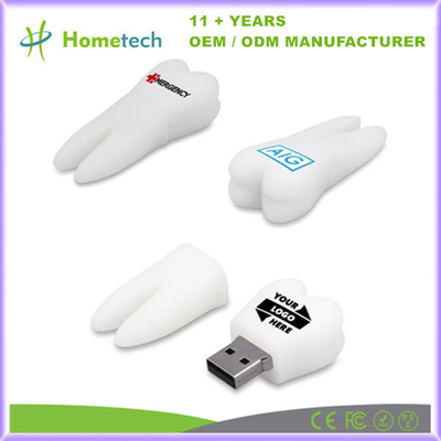 ฟันทรงน่ารัก แฟลชไดรฟ์ เก็บของ USB 2.0 อินเตอร์เฟซ U ดิสก์ แมมมรี่สติ๊ก 16G สําหรับเด็กของขวัญ