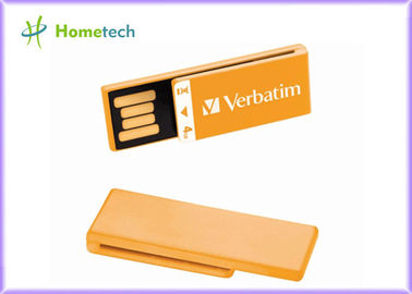 ออเร้นจ์ซูเปอร์หน่วยความจำ USB ขนาดเล็กผ้าไหมพลาสติก - หน้าจอ / โลโก้เต็มรูปแบบพิมพ์สำหรับของขวัญของโรงเรียน