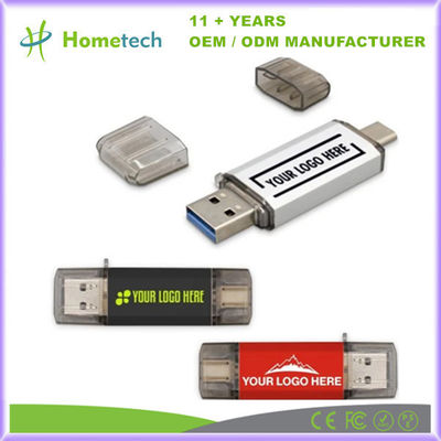 USB C แฟลชดริบกันน้ํา ข้อมูลถ่ายทอดร่างโลหะเร็ว