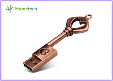 64GB / 32GB เมทัลบรอนซ์หัวใจแฟลชไดรฟ์ USB 2.0 Pendrive เมมโมรี่สติ๊กไดรฟ์