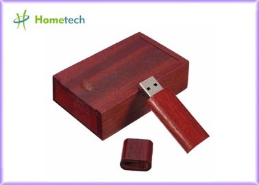 รูปแบบ Rectagnel USB Flash Drive Recorder พิมพ์ Coulor กับกล่องไม้วอลนัท