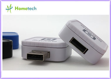 ใหม่แฟลชไดรฟ์ USB หมุนได้สแควร์ 1GB 2GB 4GB 8GB 8GB 32GB โลโก้ที่กำหนดเองรูปทรงสี่เหลี่ยมขนาดเล็กพลาสติก USB sticks