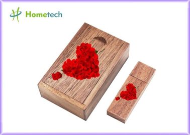 โลโก้ Engaved Usb ไม้ Memory Sticks ดิสก์ U 5-15MB / S ความเร็วในการอ่านสำหรับงานแต่งงาน