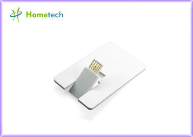8GB / 16GB บัตรเครดิตอุปกรณ์เก็บข้อมูล USB วัสดุพลาสติกโลโก้ที่กำหนดเอง