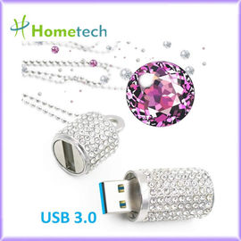 หน่วยความจำ 64GB 32GB 16GB แฟลชไดรฟ์ทรงกระบอกคริสตัล USB